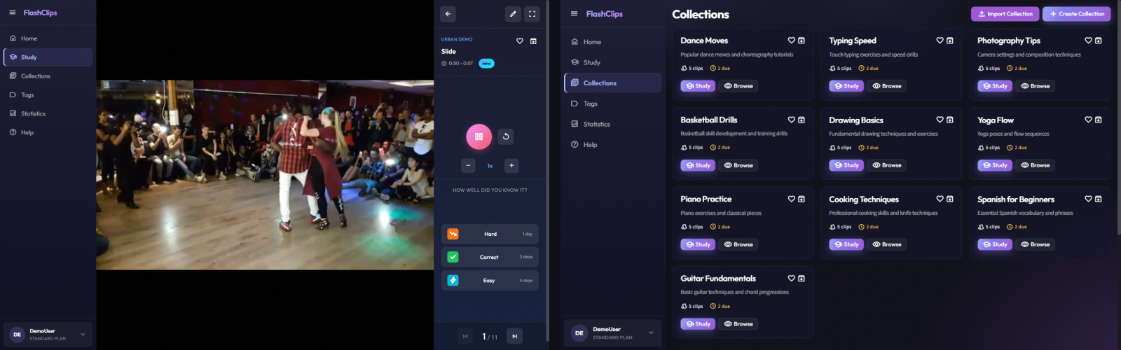 FlashClips app demo